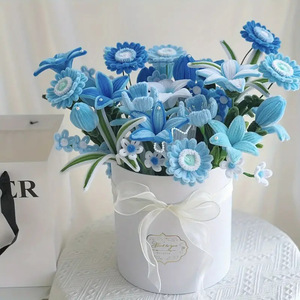 Kit de Manualidades con Limpiapipas Azules en Forma de Tigre para Hacer Ramos de Flores, Regalo de Cumpleaños Hecho a Mano, Material Plástico para Arte DIY - Product Image 2