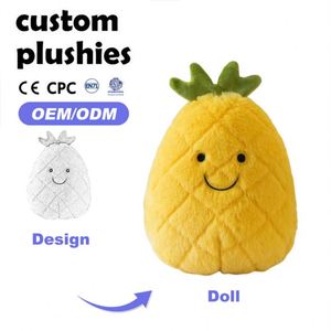 Almohada de Peluche de Dibujos Animados - Diseños de Frutas, Comida y Cebolla Navideños - Almohadas de Peluche de Dibujos Animados Personalizables - Product Image 3