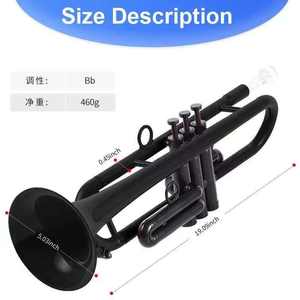 B-Flat Plastic Piccolo <span class=keywords><strong>Trompeta</strong></span> para adultos Niños Principiantes C-Flat Estudiantes profesionales Artistas - Product Image 5