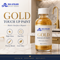 Peinture de retouche dorée personnalisée OEM pour la réparation des rayures sur les meubles métalliques et les appareils électroménagers, peinture multi-surfaces à séchage rapide sous marque privée, directement de l'usine