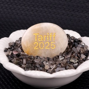 <strong>Yellow</strong> <strong>Jade</strong> <strong>Stone</strong> Engraved Oval Shape Carved Tariff 2025 Palm Worry <strong>Stone</strong> Meditative Thinking - Product Image 2
