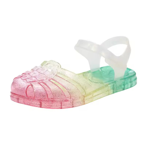 Sandales pour enfants, couleur dégradée, sandales de plage ajourées, sandales en gelée pour filles, sandales en gelée souples unisexes pour enfants - Product Image 5