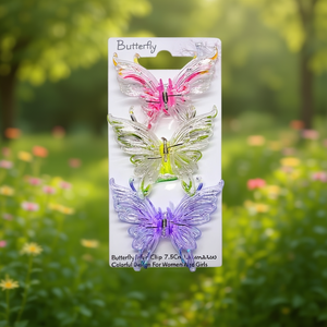 Pinza de Pelo con Diseño de Mariposa Angelina de 7.5 cm, Diseño Moderno para Mujeres y Niñas - Product Image 2