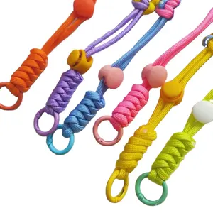 High Quality String Short Grip Mobile Phone Lanyards Strap Good Quality Candy Colors Keychain Phone Chain