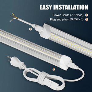 Energy Saving 100W V Shape Integrated T8 Light 8ft Long Lifespan SMD2835 Shop <b>Lighting</b> for Garage Warehouse <b>Workshop</b> Supermarket - Product Image 3