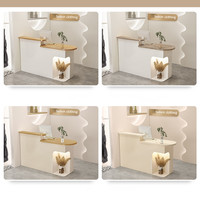 Muebles de Oficina Modernos Personalizables de Melamina, Mostrador de Recepción con Luz LED para Hoteles, Restaurantes, Bares, Centros Comerciales