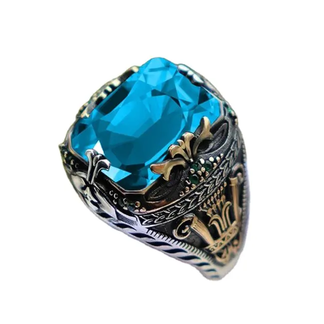 Bague Nhẫn Bạc 18K Punk Bướm Thời Trang Rose Gold Magnetic Blue Sapphire Mens Thư Nhựa Sterling Ý Panda Nhẫn