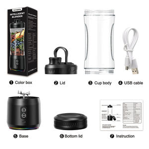 Factory Wholesale Portable Juicer Blender 600ml BPA Free USB Rechargeable Travel <b>Smoothie</b> Maker for Home Travel Car Outdoor OEM - Product Image 6