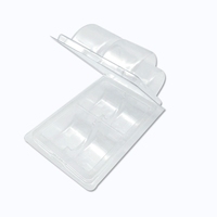 Boîte à macarons en plastique PET jetable de qualité alimentaire, transparente, en blister, emballage en coquille pour 4 macarons
