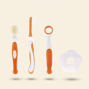 ชุดดูแลสุขภาพฟันเด็ก <span class=keywords><strong>KLEAR</strong></span> แบบขายส่ง แพ็ค 3 ชิ้น แปรงสีฟันซิลิโคน PP ขนแปรงนุ่ม สำหรับเด็กแรกเกิด นวดเหงือกอย่างอ่อนโยน ปลอดสาร BPA - Product Image 4