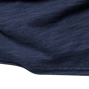 Camiseta de Manga Corta con Cuello Redondo para Hombre, Corte Ajustado, Transpirable, Color Sólido, Algodón de Bambú, Ropa Informal - Product Image 5