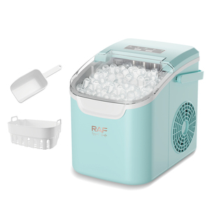 Máquina de Hielo Portátil RAF R.0314 de 0.8L con Cuerpo de PP, Enchufe Europeo, Limpieza Automática, Tamaño de Hielo Ajustable, Ventana Superior Transparente para Uso en la Cocina - Product Image 3