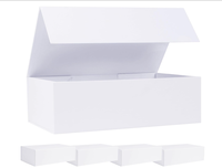 Individuell Bedruckte Starre Papierbox Kleidung Schuh Verpackung Magnet Recycelbare Faltbare Karton Schwarz Weiß Geschenkboxen
