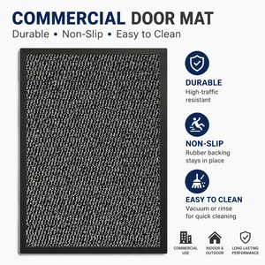 Tapis de <span class=keywords><strong>porte</strong></span> teint dans la masse pour entrée de maison et garage, résistant aux taches et très durable, idéal pour <span class=keywords><strong>porte</strong></span> d'entrée résidentielle et buanderie - Product Image 1