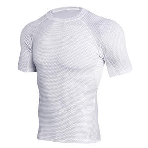 Logo <span class=keywords><strong>personnalisé</strong></span> respirant imprimé Logo hommes à manches courtes T-shirts Muscle Men Dry Fit Gym près du corps Sport <span class=keywords><strong>Tee</strong></span> <span class=keywords><strong>Shirt</strong></span> en gros - Product Image 4