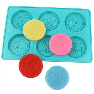 Disposable Round Christmas Shapes Silicone <b>Cake</b> Mold Non-Toxic Moulds for Cookies Baking <b>Tools</b> - Product Image 4