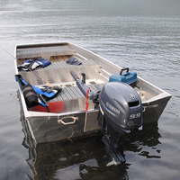 Bateau Jon en aluminium entièrement soudé de 3 à 4,3 mètres, robuste, pour la pêche et l'utilisation en lac, avec remorque, certifié CE