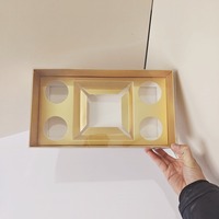 Vente chaude De Luxe 5 6 9 12 Trous Cupcake Muffin Gâteau Dessert Blanc Or Papier Bento Boîte Avec Insertion