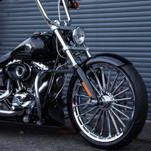 Accesorios de motocicleta, ruedas delanteras y traseras cromadas <span class=keywords><strong>para</strong></span> <span class=keywords><strong>Harley</strong></span> <span class=keywords><strong>Davidson</strong></span> Softail Fat Boy 2018-2024, <span class=keywords><strong>llantas</strong></span> sin cámara - Product Image 6