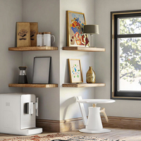 Lot de 4 étagères murales flottantes en bois rustique sculptées de 5x5 pouces petites étagères flottantes en bois pour chambre à coucher salon salle de bain