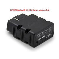 KW902 para Bluetooth 4,0 y 5,0 ELM327 OBD2 escáner de coche versión 1,5 lector de código de diagnóstico automotriz mejorado con tecnología 5,0