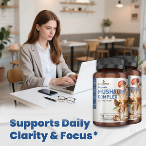 AegleWell Organic 7 <strong>Mushroom</strong> Complex <strong>Capsules</strong> Vegan Immune Support Nootropic Supplement for Energy Focus - Product Image 4