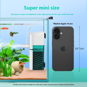 초저소음 수족관 내부 필터 생화학 스펀지 레인 에어레이션 어항용 잠수형 파워 필터 - Product Image 5