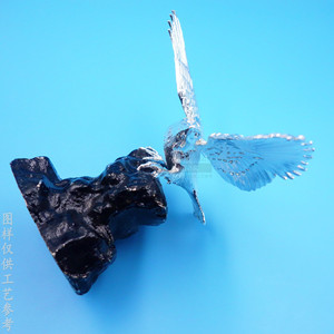 Figurine d'aigle en cuivre pur, argent brillant, décoration de bureau, style traditionnel, pièce unique - Product Image 3