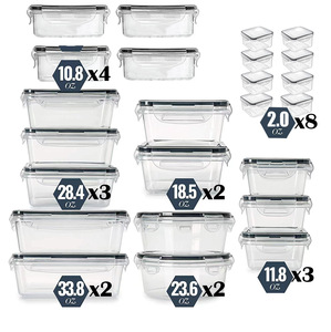 Vente en gros 24pcs Ensemble Pliable Double <span class=keywords><strong>Porte</strong></span> Ouverte Pp En Plastique Boîte De Rangement Pliable Et Bacs Conteneurs D'emballage Alimentaire - Product Image 3