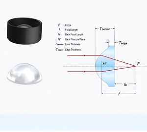 عدسة تكثيف كروية مخصصة 25 مم من الزجاج البصري مع طلاء <span class=keywords><strong>AR</strong></span> ونفاذية ضوئية 90٪ لعدسات الكاميرات والأدوات البصرية - Product Image 1