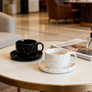Wholesale <b>Ceramic</b> Coffee <b>Cup</b> and Saucer Sets with High Appearance Quality Retro Spotted Mugs Creative Couple-style <b>Cups</b> - Product Image 3
