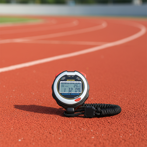 Chronomètre électronique numérique portable professionnel pour sports aquatiques avec affichage LCD à 2 lignes, 10 mémoires de tours et fonction de mesure de la température - Product Image 5