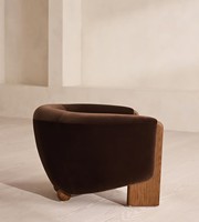 Fauteuil individuel de luxe moderne en velours marron chocolat, fauteuil design pour salon, hall d'hôtel, ensemble de meubles de salon rembourrés