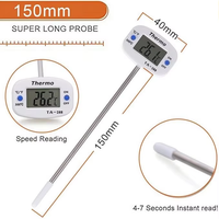 Termometer Makanan Digital LCD Harga Terjangkau untuk BBQ, Daging, Cokelat, Oven, Memasak, Termometer Dapur