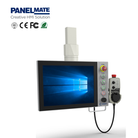 Ordinateur tout-en-un industriel à écran tactile HMI de 15 pouces Full HD monté sur bras, conforme à la norme IP65, pour l'automatisation industrielle