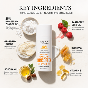 Crème solaire minérale OEM naturelle à marque privée, hydratante, au suif <span class=keywords><strong>de</strong></span> bœuf nourri à l'herbe, SPF50, sans <span class=keywords><strong>nano</strong></span>-<span class=keywords><strong>oxyde</strong></span> <span class=keywords><strong>de</strong></span> <span class=keywords><strong>zinc</strong></span> - Product Image 4