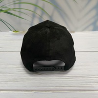 Casquette unisexe 5 panneaux en daim avec logo personnalisé, style sportif pour les sports de plein air et le cyclisme, position du logo incurvée à l'arrière