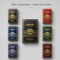 Jeu de cartes de poker Guan Dan Gold Medal de luxe, personnalisé, écologique, durable, en papier, portable, OEM/ODM, taille et couleur personnalisables pour toute la famille