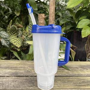 Vaso de Plástico de 32oz <span class=keywords><strong>para</strong></span> Auto, de Gran Capacidad, con Pajita, <span class=keywords><strong>para</strong></span> Café, Camping, Cerveza, Bebidas, Jugos, Fácil de Transportar, con Asa, <span class=keywords><strong>para</strong></span> Hielo - Product Image 4
