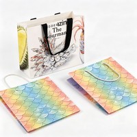Sac en papier personnalisé avec nom imprimé, sac de shopping en papier avec logo de marque, sac de transport en papier sur mesure avec poignées, sac d'emballage cadeau pour la vente au détail