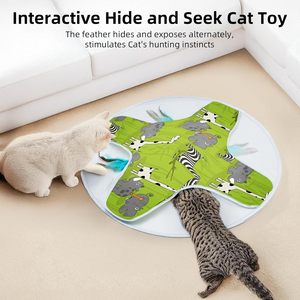 Lông Teaser Mèo Đồ Chơi Có Thể Sạc Lại Chuyển Động Cắn Đồ Chơi Với Ánh Sáng LED Chuột Âm Thanh Và Nhai Chơi Cho Trong Nhà Mèo Con - Product Image 4