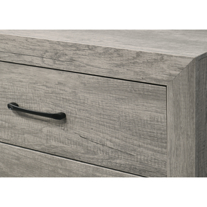 Contemporary Two-<b>Drawer</b> Nightstand Bedside Cabinet Rustic Gray Wooden <b>Storage</b> <b>Drawer</b> Furniture - Product Image 3