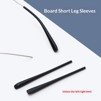 Embouts de branches de lunettes en acétate noir courts, universels, sans distinction gauche/droite, lisses, antidérapants, accessoires métalliques pour lunettes