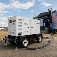 Générateur diesel Perkins 300 KVA de type remorque, générateur mobile de type diesel 240 KW, alternateur triphasé sans balais, certifié CE