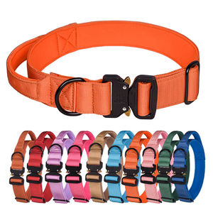 लक्जरी समायोज्य नायलॉन कुत्ते कॉलर ठोस शैली सामरिक प्रशिक्षण कॉलर - Product Image 1