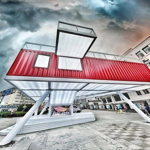 Container Commercial Street <b>Steel</b> <b>Structure</b> Industrial Design Shop Outdoor Modular Walkable Retail Zone - Product Image 1