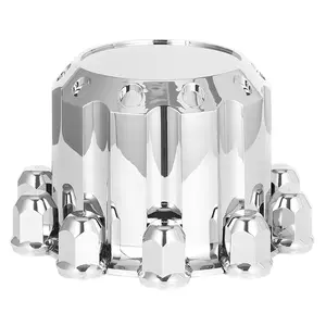 Manufacturer 22.5'' Chrome Rear Flat Hub Wheel Axle Covers For American Trucks Mack Volvo International