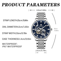 BINBOND 2026 Nuevo Modelo Original Relojes de Lujo para Hombre Correa de Acero Resistente al Agua Reloj Mecánico Luminoso para Hombre