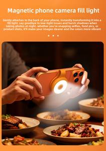Clip magnétique en silicone pour selfie, lumière pour téléphones, LED rechargeable, température de couleur réglable, étanche, haute luminosité, Tik - Product Image 5
