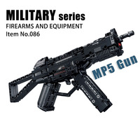 Modèle de pistolet mitrailleur MP5 en ABS, jouet éducatif, ensemble de blocs de construction DIY pour garçons, unisexe, cadeau de simulation